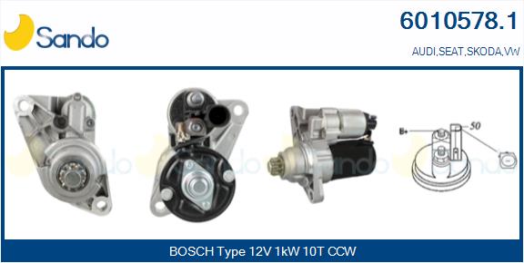Motorino d'avviamento SANDO 6010578.1