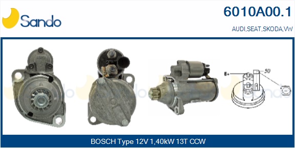 Motorino d'avviamento SANDO 6010A00.1