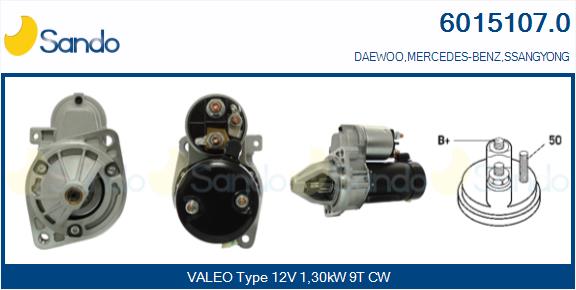 Motorino d'avviamento SANDO 6015107.0