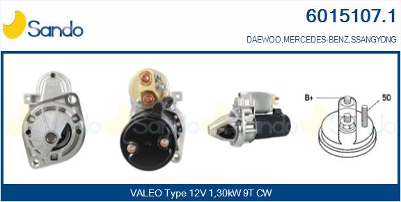 Motorino d'avviamento SANDO 6015107.1
