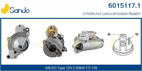 Motorino d'avviamento SANDO 6015117.1
