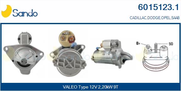 Motorino d'avviamento SANDO 6015123.1