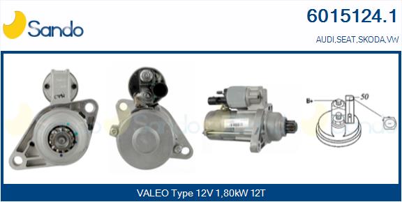 Motorino d'avviamento SANDO 6015124.1