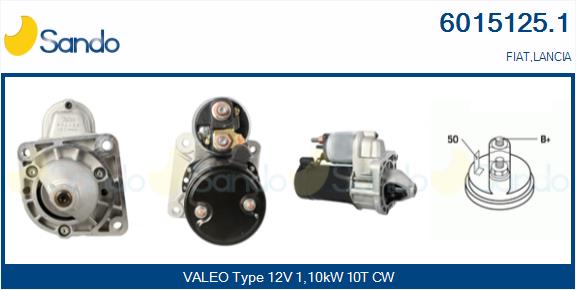 Motorino d'avviamento SANDO 6015125.1