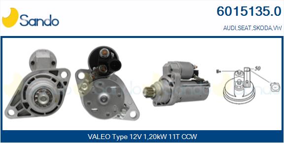 Motorino d'avviamento SANDO 6015135.0
