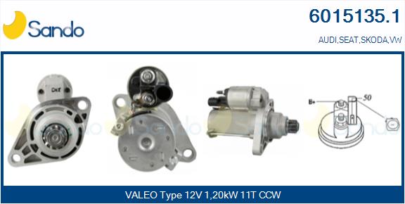 Motorino d'avviamento SANDO 6015135.1