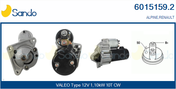 Motorino d'avviamento SANDO 6015159.2
