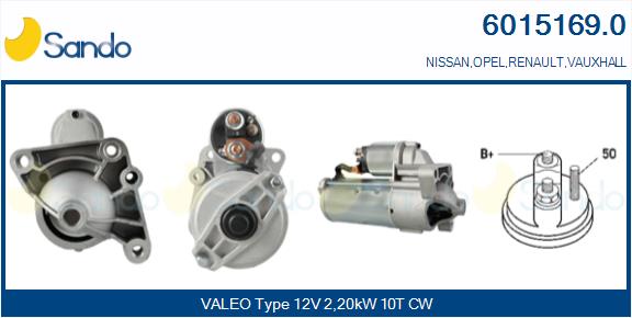  MOTORINO AVVIAMENTO (ADATTABILE) OPEL MOVANO 2.2 DTI 01-