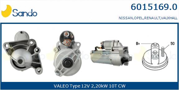 MOTORINO AVVIAMENTO (ADATTABILE) OPEL MOVANO 2.2 DTI 01-