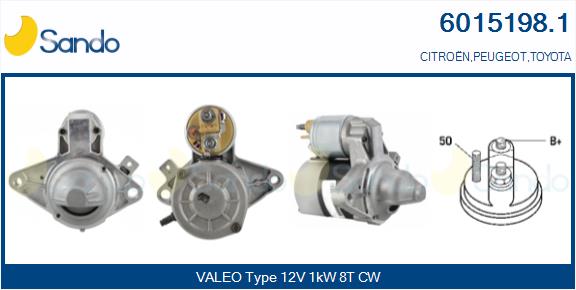  MOTORINO AVVIAMENTO (ORIGINALE) CITROEN C1 1.0 05-
