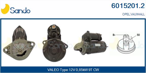 Motorino d'avviamento SANDO 6015201.2