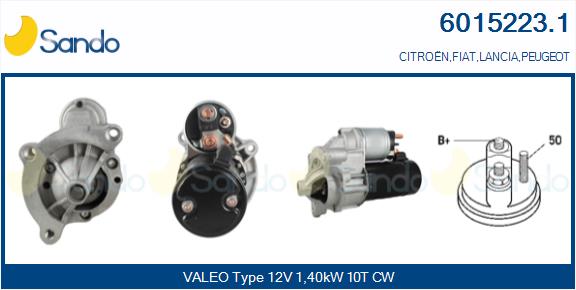Motorino d'avviamento SANDO 6015223.1