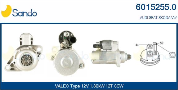 Motorino d'avviamento SANDO 6015255.0