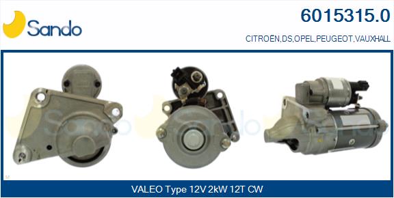 Motorino d'avviamento SANDO 6015315.0