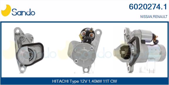 Motorino d'avviamento SANDO 6020274.1