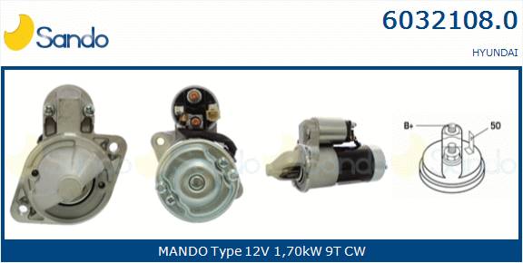  MOTORINO AVVIAMENTO (ADATTABILE) HYUNDAI MATRIX 15. CRDI -10