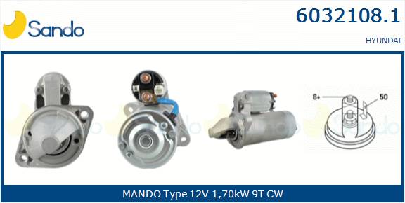  MOTORINO AVVIAMENTO (ORIGINALE) HYUNDAY GETZ 1.5CRDI 03-
