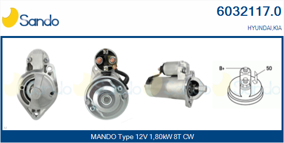 Motorino d'avviamento SANDO 6032117.0