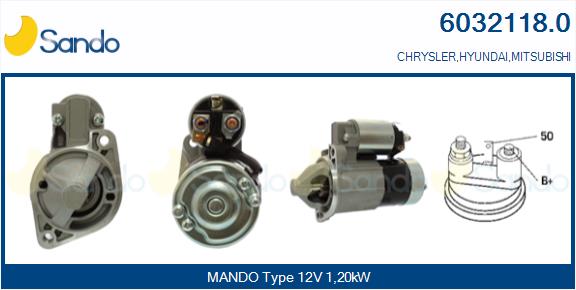 Motorino d'avviamento SANDO 6032118.0