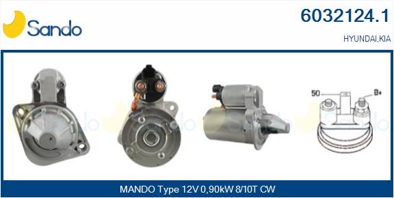 Motorino d'avviamento SANDO 6032124.1
