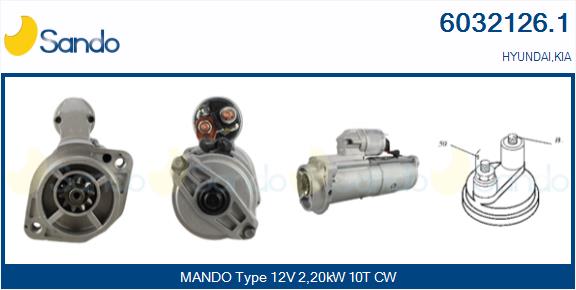  MOTORINO AVVIAMENTO (ORIGINALE) KIA SORRENTO 2.5CRD 06-