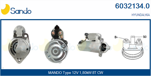 Motorino d'avviamento SANDO 6032134.0