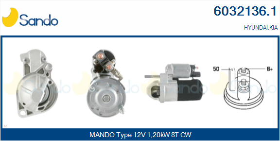 Motorino d'avviamento SANDO 6032136.1