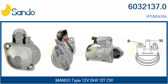 Motorino d'avviamento SANDO 6032137.0