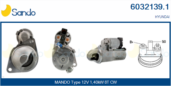 Motorino d'avviamento SANDO 6032139.1