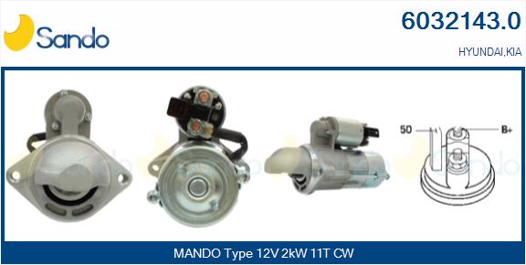 Motorino d'avviamento SANDO 6032143.0