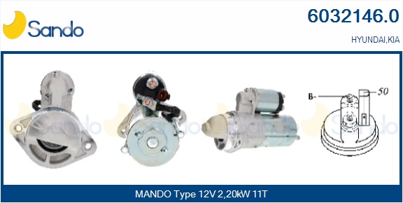 Motorino d'avviamento SANDO 6032146.0