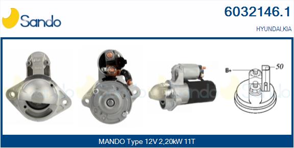Motorino d'avviamento SANDO 6032146.1