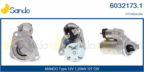 Motorino d'avviamento SANDO 6032173.1