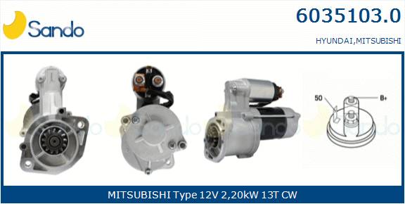  MOTORINO AVVIAMENTO (ADATTABILE) MITSUBISHI PAJERO 2.5TD -90