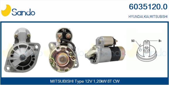 Motorino d'avviamento SANDO 6035120.0