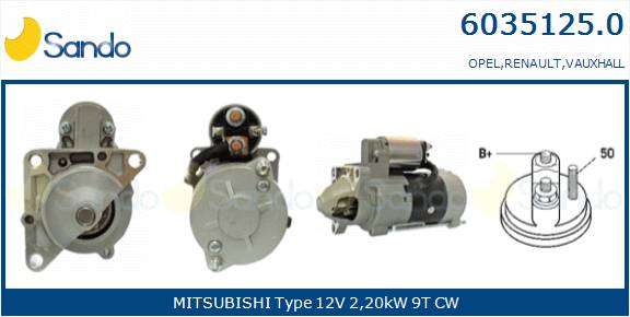  MOTORINO AVVIAMENTO (ADATTABILE) MITSUBISHI L200 2.5D -07