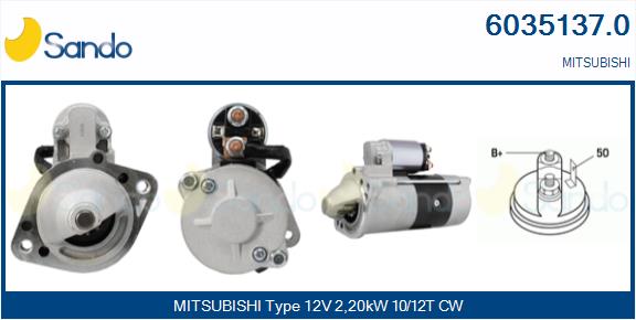  MOTORINO AVVIAMENTO (ADATTABILE) MITSUBISHI L200 2.5TD -07