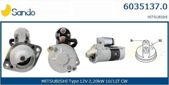  MOTORINO AVVIAMENTO (ADATTABILE) MITSUBISHI L200 2.5TD -07