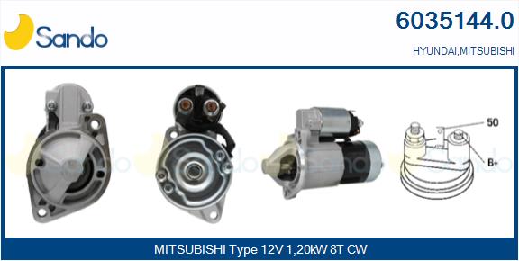 Motorino d'avviamento SANDO 6035144.0