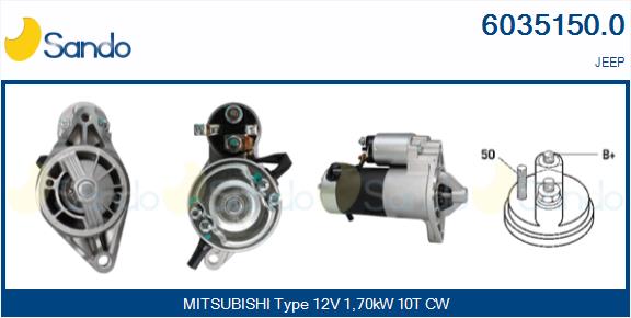 Motorino d'avviamento SANDO 6035150.0
