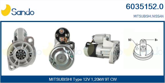 Motorino d'avviamento SANDO 6035152.0