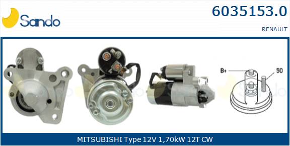  MOTORINO AVVIAMENTO (ADATTABILE) RENAULT MEGANE 1.9DCI 01-