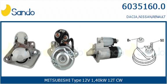  MOTORINO AVVIAMENTO (ADATTABILE) RENAULT MEGANE 1.5DCI 05-