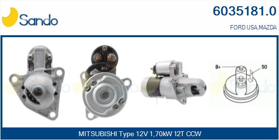 Motorino d'avviamento SANDO 6035181.0