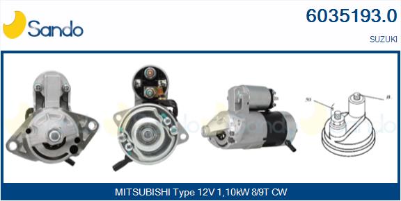  MOTORINO AVVIAMENTO (ADATTABILE) SUZUKI G.VITARA 1.6 -03