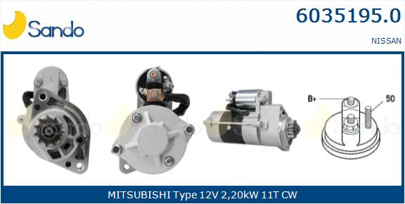  MOTORINO AVVIAMENTO (ADATTABILE) NISSAN NP300 2.5DCI 06-