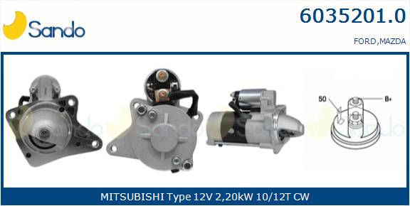  MOTORINO AVVIAMENTO (ADATTABILE) FORD RANGER 2.5 TD -06