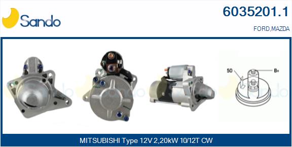 Motorino d'avviamento SANDO 6035201.1