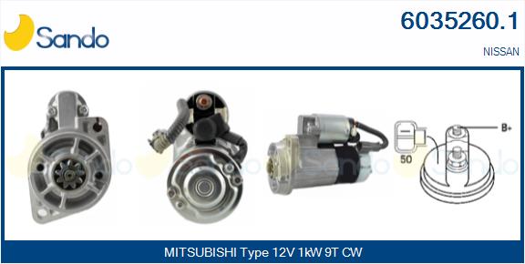 Motorino d'avviamento SANDO 6035260.1
