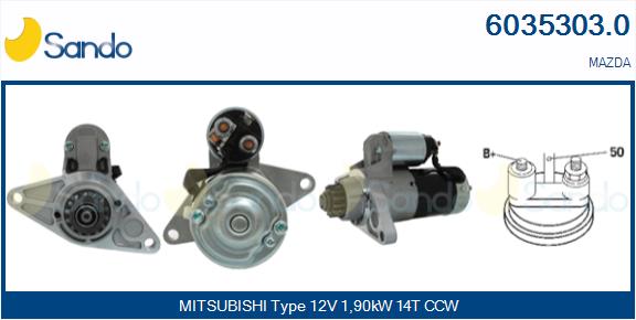 Motorino d'avviamento SANDO 6035303.0